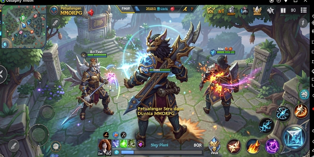 Gameplay memukau dalam dunia 8QR yang menantang.