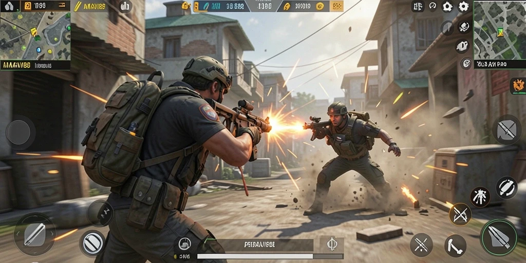 Tampilan aksion mendebarkan dalam gameplay AMAVI88.