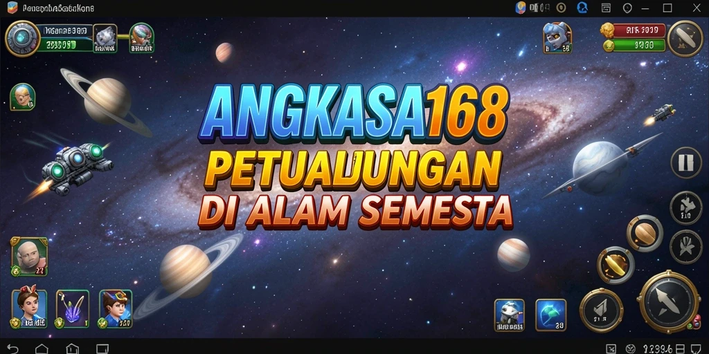 Screenshot gameplay ANGKASA168 menampilkan eksplorasi luar angkasa yang seru.