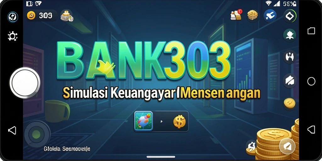 Tampilan gameplay BANK303 dengan simulasi keuangan interaktif dan menarik.