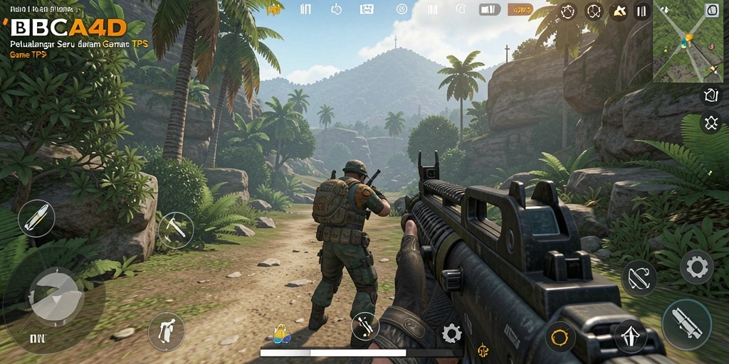 Screenshot menunjukkan intensitas pertempuran dalam game TPS BBCA4D.