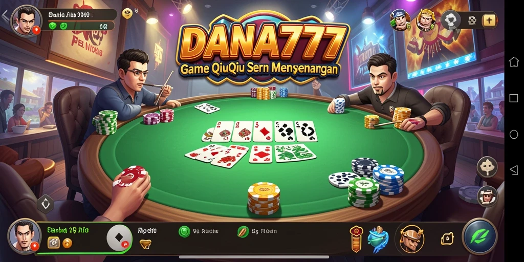 Tampilan gameplay seru QiuQiu di DANA777.