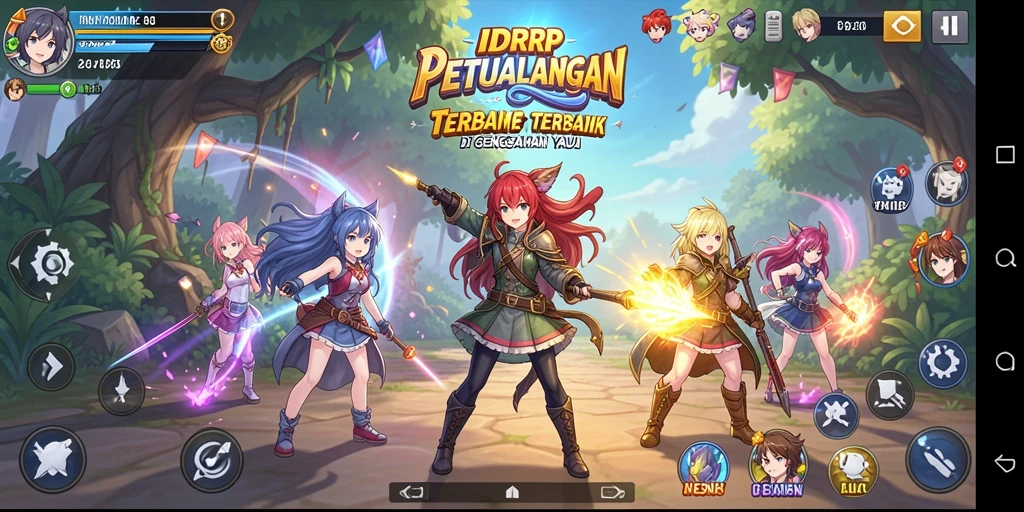 Screenshot menampilkan karakter Anime dalam aksi pertarungan yang mendebarkan.