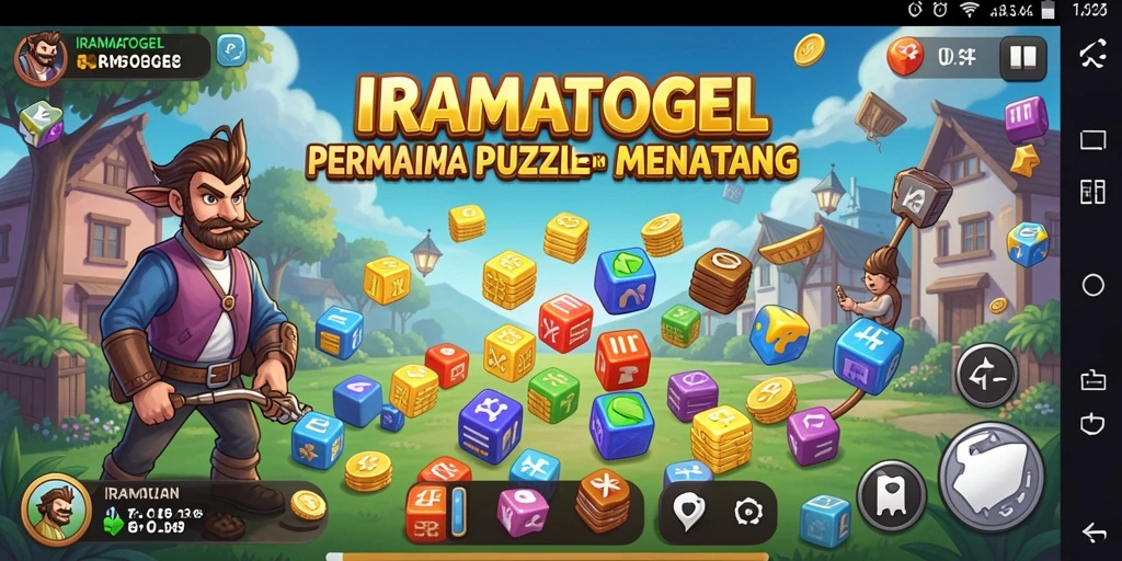 Tampilan gameplay menantang dari IRAMATOGEL yang penuh warna.
