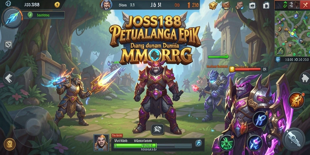 Tampilan gameplay JOSS188 yang menampilkan pertarungan seru dan petualangan epik.