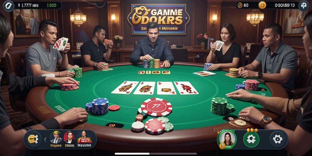 Screenshot gameplay L777 menampilkan aksi poker yang mendebarkan.