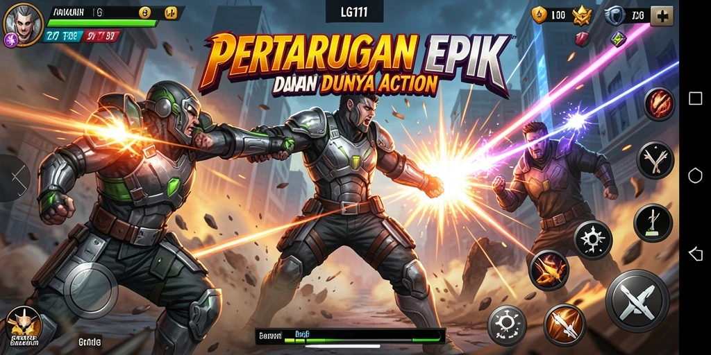 Tangkapan layar LG111 menampilkan aksi mendebarkan di dalam gameplay.