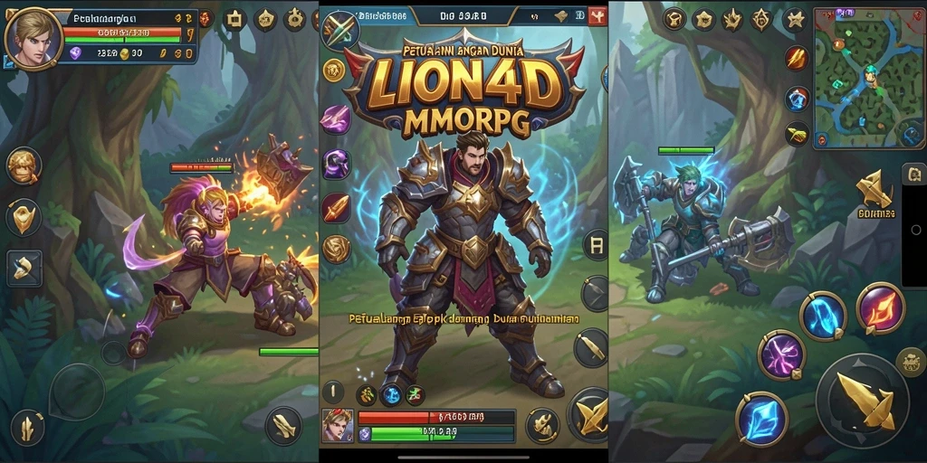 Screenshot gameplay LION4D menampilkan aksi seru dalam dunia MMORPG.