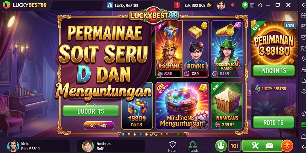 Screenshot utama LUCKYBEST88 menampilkan gameplay Slot yang menarik.