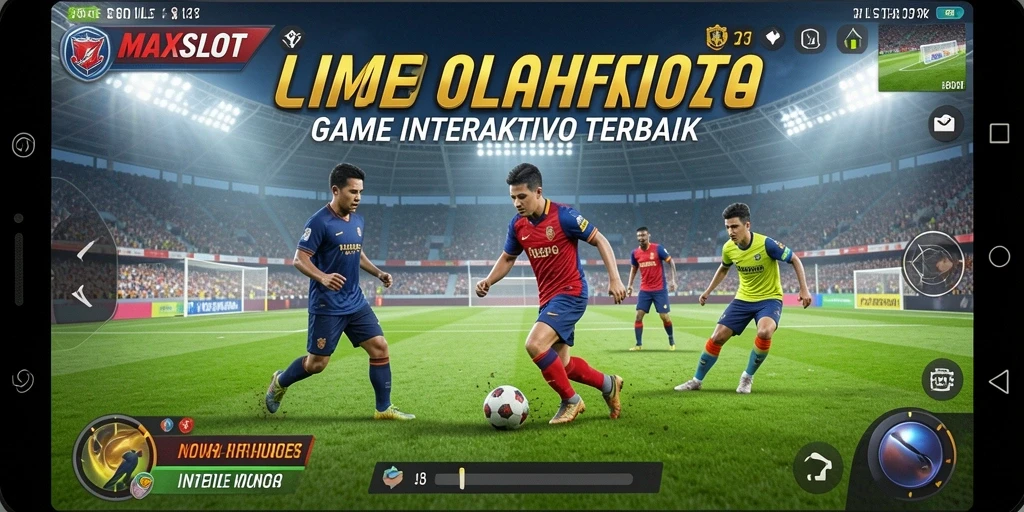 Tampilan gameplay seru dalam MAXSLOT yang memperlihatkan aksi olahraga.