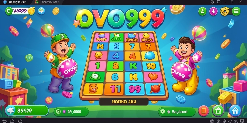 Tampilan seru gameplay Bingo di OVO99 dengan fitur menarik.