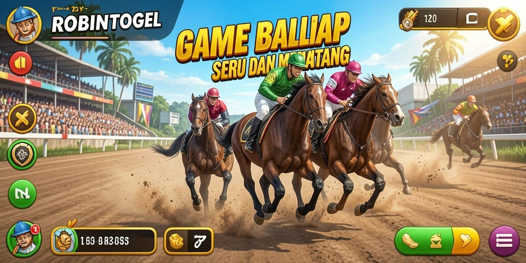 Tampilan menarik dari gameplay balap ROBINTOGEL yang mendebarkan.
