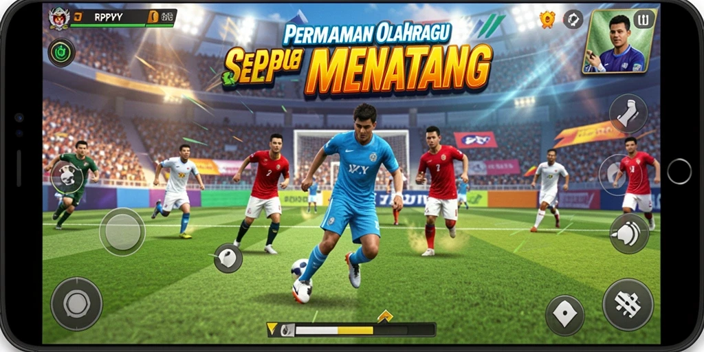 Screenshot utama RPYYY menampilkan aksi seru di lapangan olahraga.