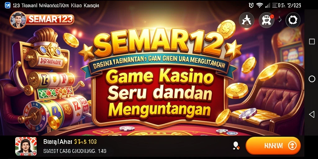 Tampilan gameplay seru dalam aplikasi SEMAR123 game Kasino.