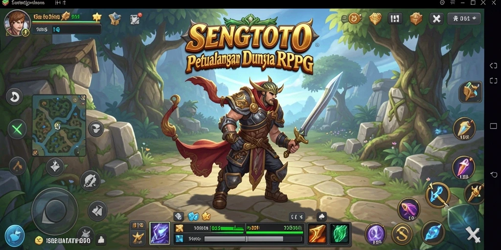 Screenshot SENGTOTO menampilkan aksi pertarungan seru di dunia fantasi.