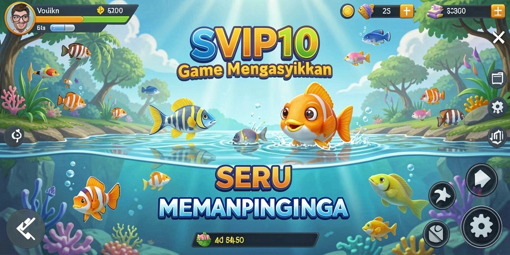 Screenshot utama SVIP10 menunjukkan gameplay memancing yang menarik dan mendebarkan.